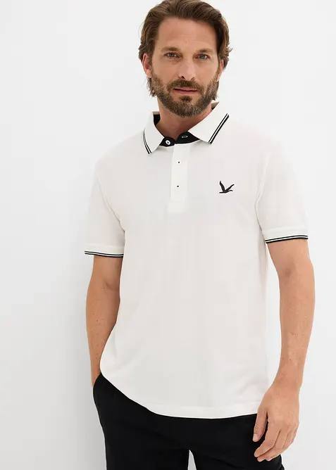 Poloskjorte i 100% &oslash;kologisk bomull (2-pack), bonprix