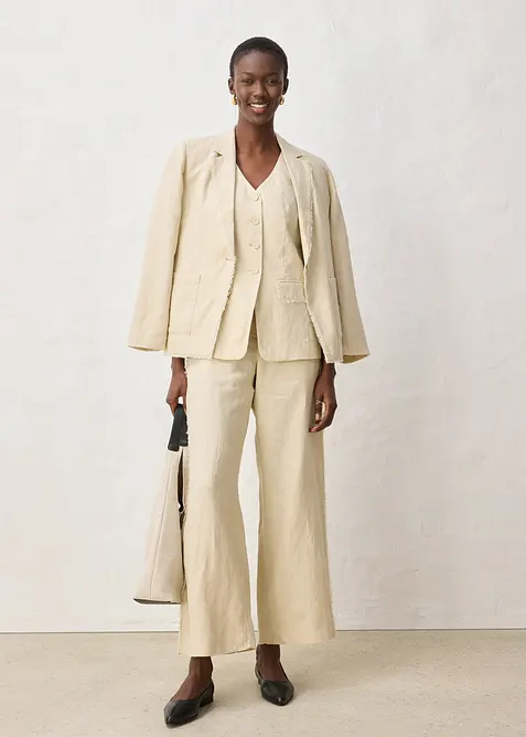 Dressvest i 100% lin, bonprix