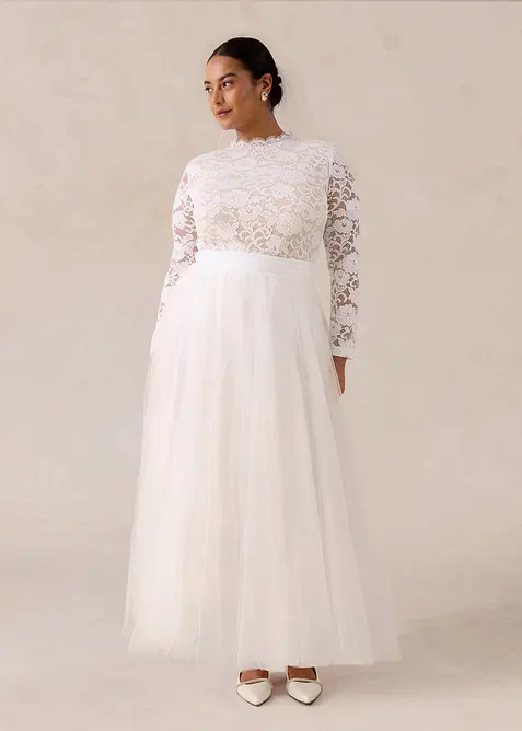 Maxiskj&oslash;rt i fin tyll, bonprix