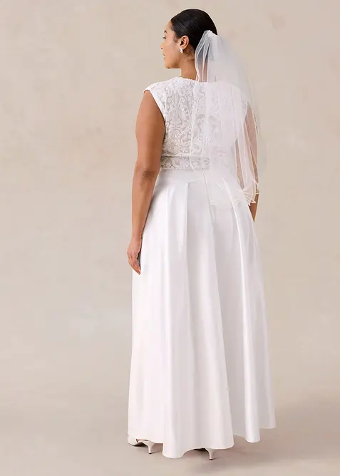 Maxiskj&oslash;rt i blank sateng, bonprix