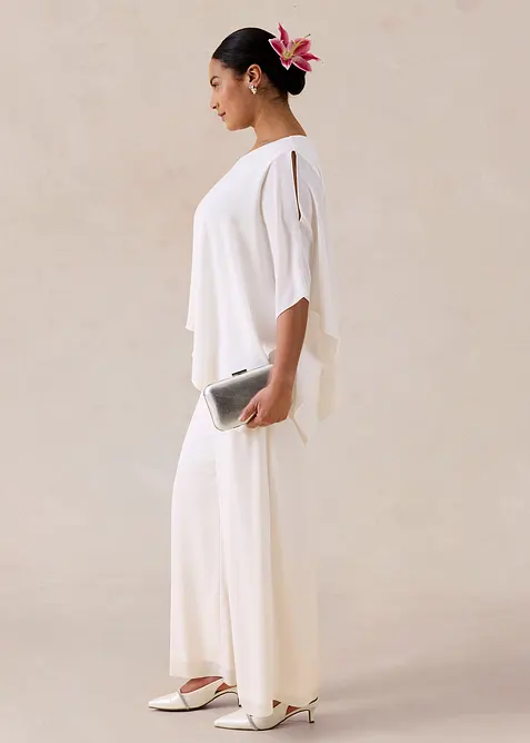 Jumpsuit av fin chiffon, bonprix