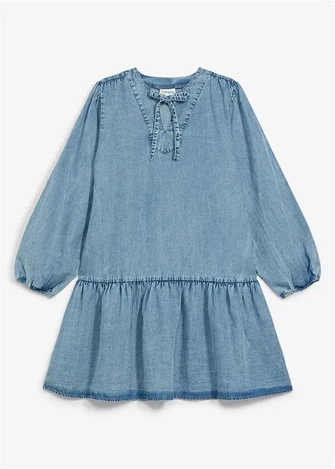 Ledig midikjole med lin, bonprix