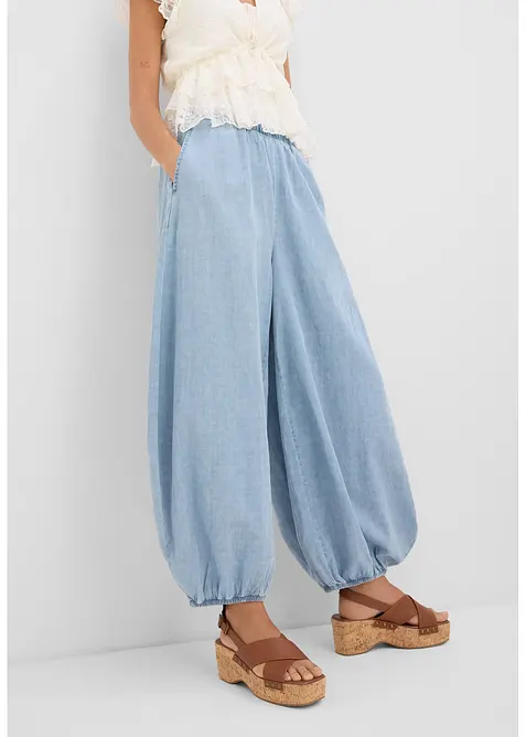 Haremsbukse av lett linmiks, bonprix