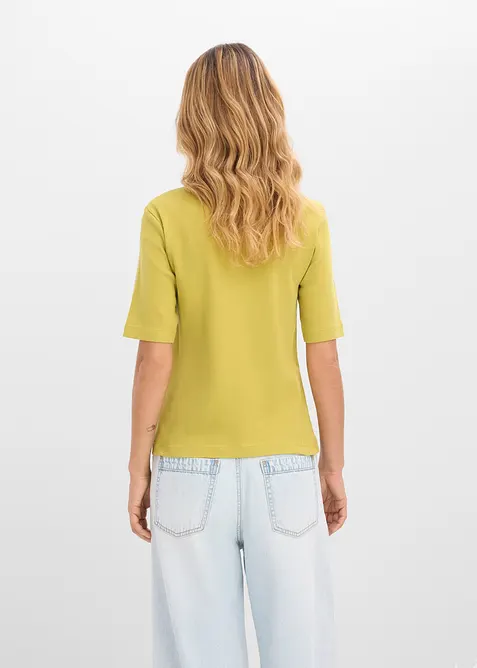 Ribbet topp i 100% &oslash;kologisk bomull, bonprix