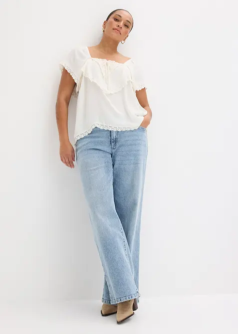 Bluse i lett krepp, bonprix