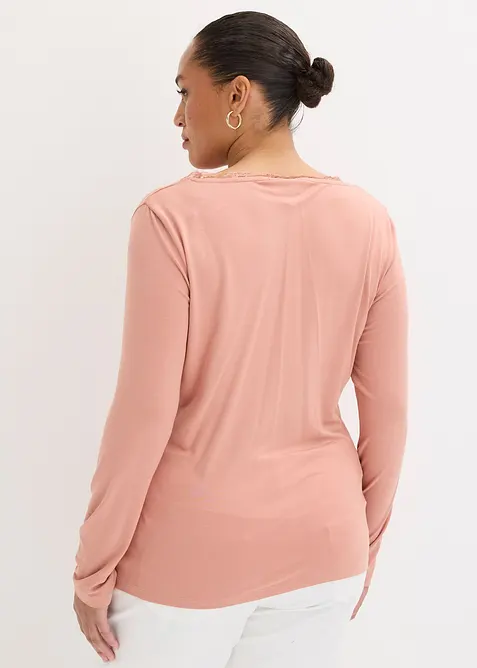 Langermet topp av myk viskosemiks, bonprix