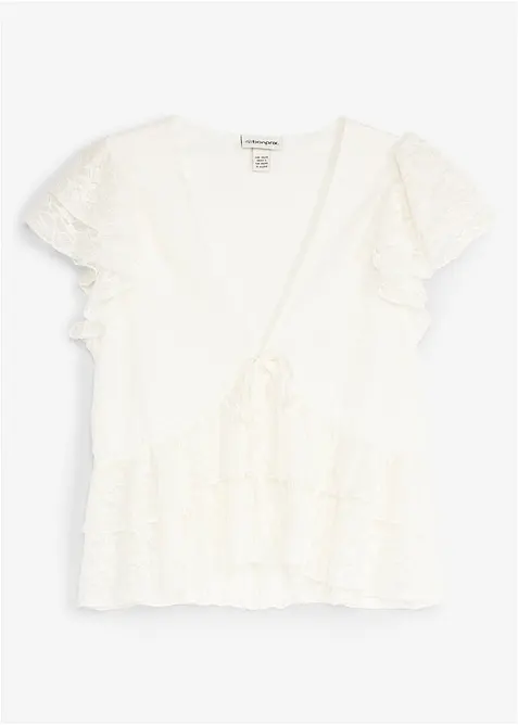 Kort blondetopp, bonprix