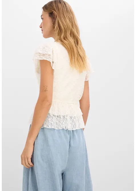 Kort blondetopp, bonprix