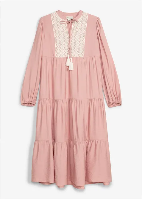 Midikjole i myk viskosemiks, bonprix