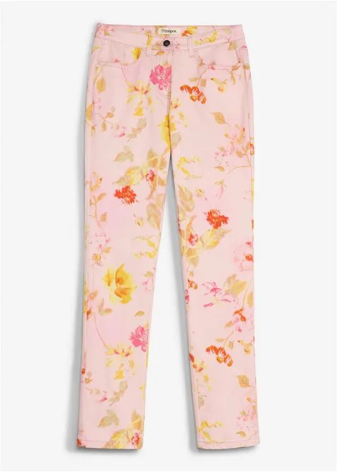Stretchbukse med blomsterprint, bonprix