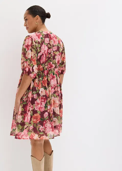 Tunikakjole med blonde, bonprix