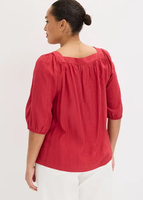 Bluse av strukturert krinklet materiale, bonprix