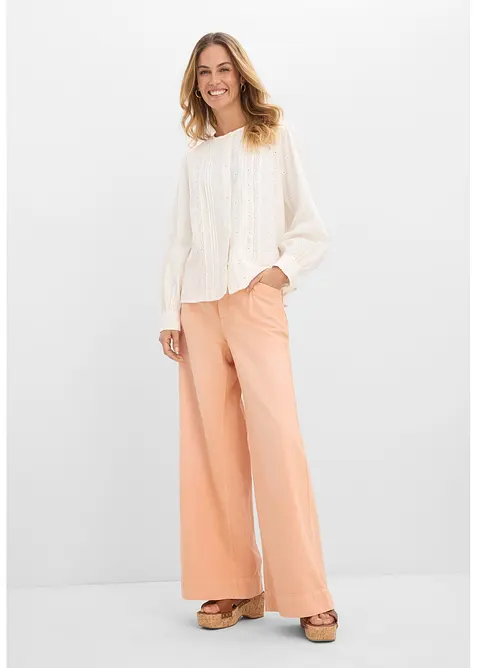 Bluse av strukturert poplin, bonprix