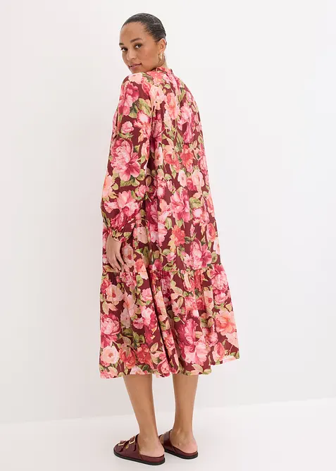 Midikjole i lett viskosemiks, bonprix