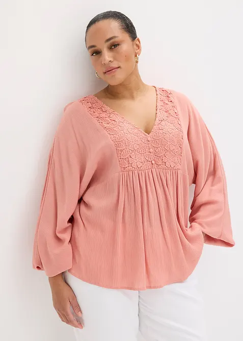 Tunikabluse av fin viskose, bonprix