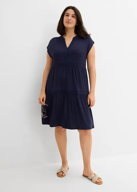 Tunikakjole i myk viskosemiks, bonprix