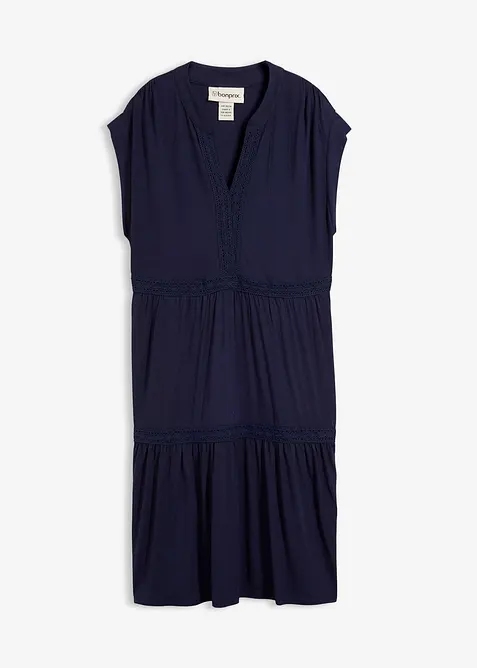 Tunikakjole i myk viskosemiks, bonprix