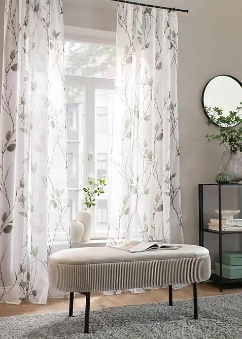 Gardin i lett voile (1-pack), bonprix