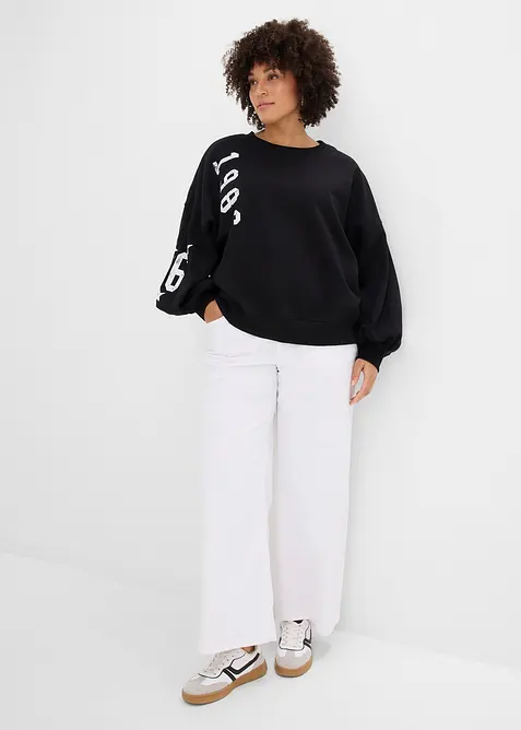 Oversized sweatshirt i 100% &oslash;kologisk bomull, bonprix