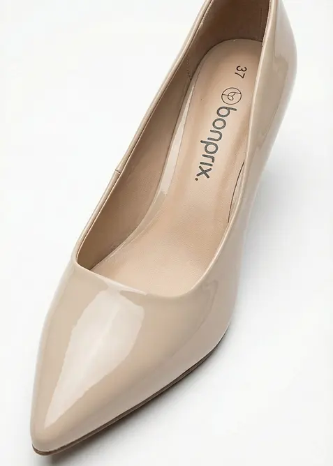 Pumps i lakk-look, bonprix
