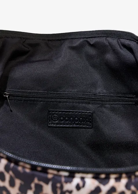 Leopardm&oslash;nstret skulderveske, bonprix