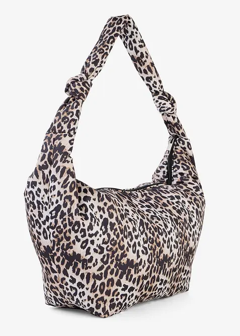 Leopardm&oslash;nstret skulderveske, bonprix