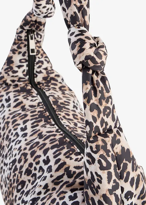 Leopardm&oslash;nstret skulderveske, bonprix