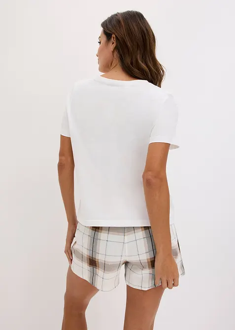 Kort pyjamas i 100% bomull, bonprix