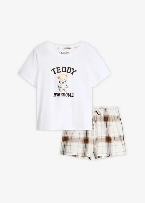 Kort pyjamas i 100% bomull, bonprix
