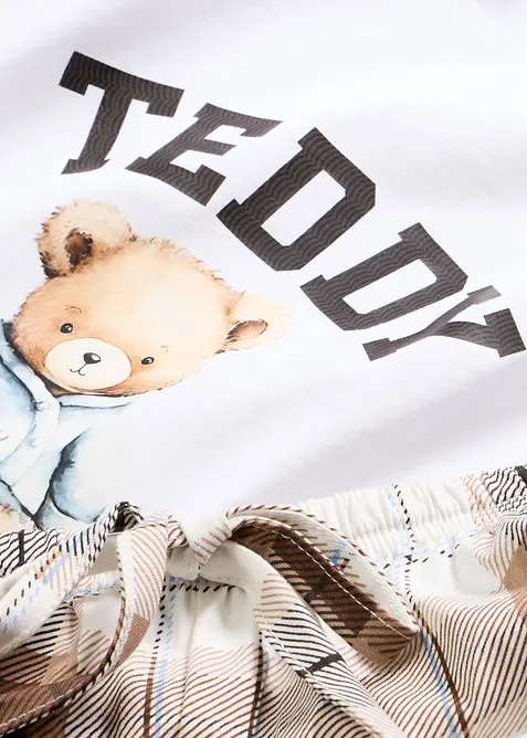 Kort pyjamas i 100% bomull, bonprix