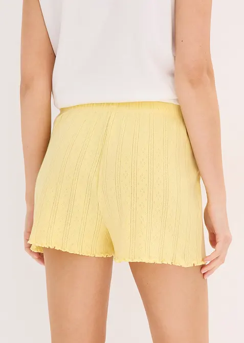 Nattshorts i pointelle (2-pack), bonprix