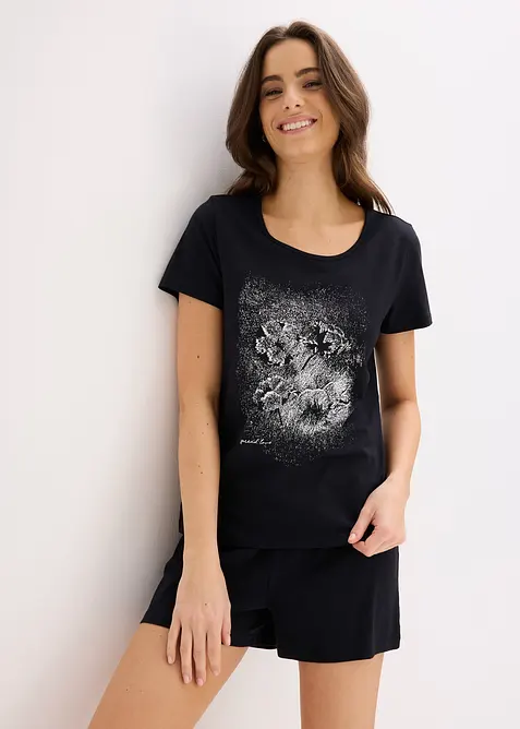 Kort pyjamas av 100% bomull, bonprix