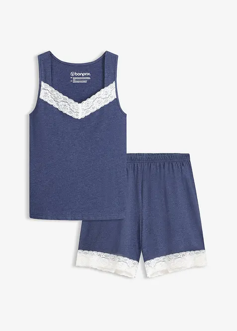 Kort pyjamas i 100% bomull, bonprix