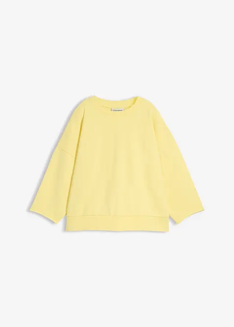 Oversized sweatshirt i bomullsmiks, bonprix