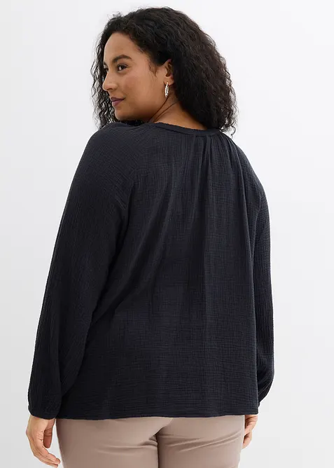 Bluse i luftig musselin, bonprix