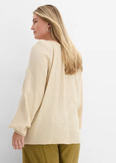 Bluse i luftig musselin, bonprix