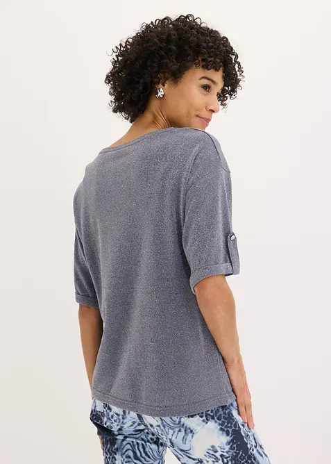 Topp i viskose med glitter og folietrykk, bonprix