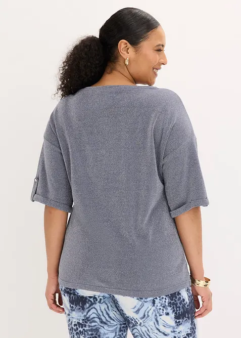 Topp i viskose med glitter og folietrykk, bonprix