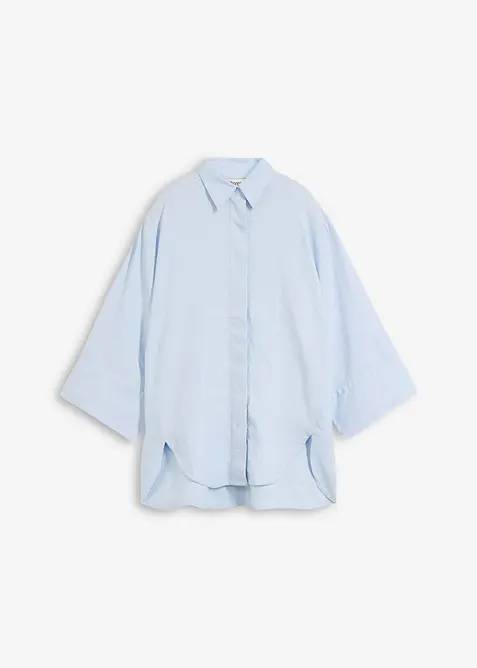 Skjorte i kj&oslash;lende linmiks, bonprix