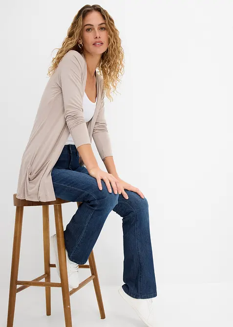 Trikotjakke i myk viskosemiks, bonprix