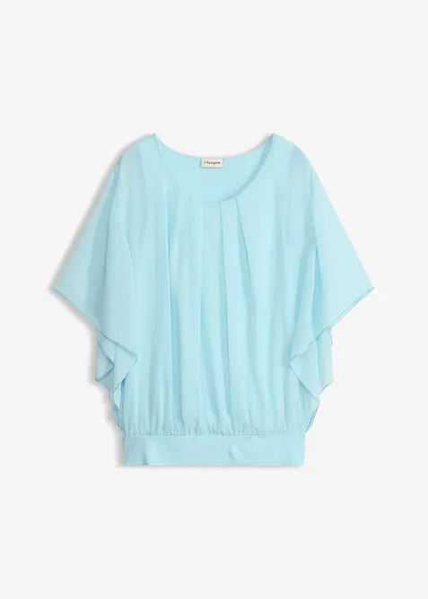 Chiffonbluse med f&ocirc;r, bonprix