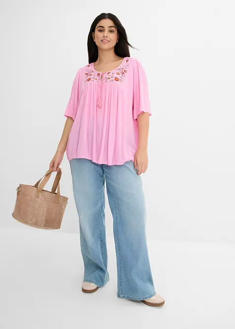 Crinkle tunika i myk viskose, bonprix