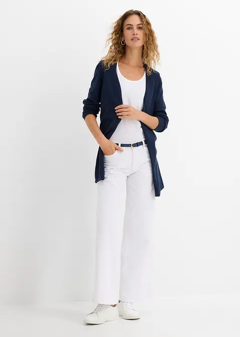 Strikkejakke i 100% bomullsslub-materiale, bonprix