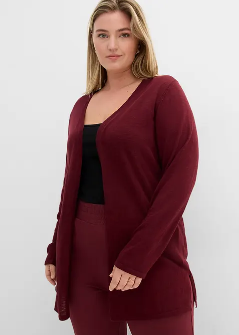 Strikkejakke i 100% bomullsslub-materiale, bonprix