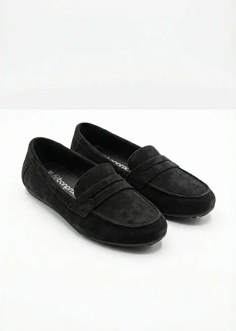 Loafers i semsket skinn, bonprix