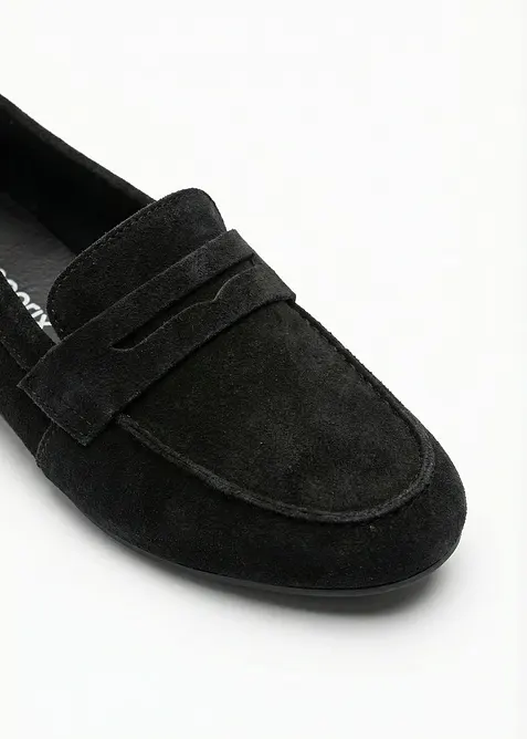 Loafers i semsket skinn, bonprix