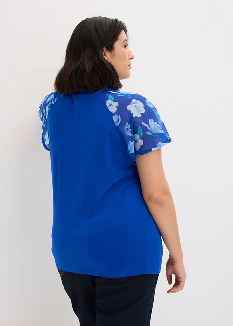 Topp med chiffonermer, bonprix