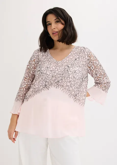 Tunika med blonder, bonprix