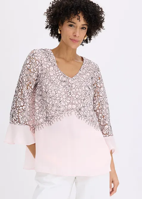 Tunika med blonder, bonprix