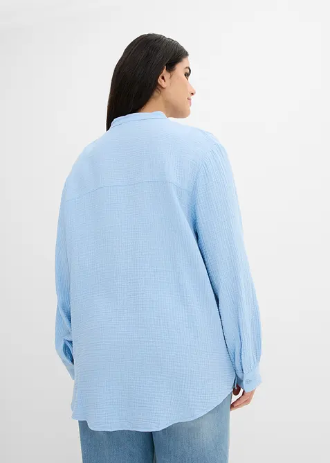 Lang bluse i luftig musselin, bonprix